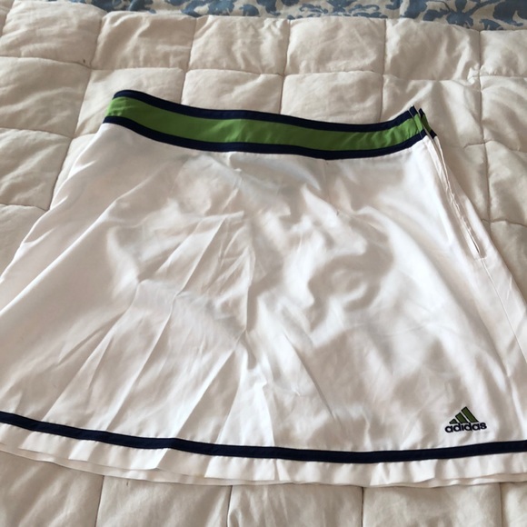 Adidas navy white green tennis ensemble skirt 10 - Picture 7 of 12